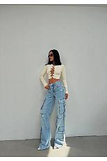 DENİKK Trend Special Design Wide Leg Comfortable Calip Palazzo Pants- Trendyol