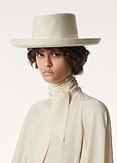 Ofelia Hat Rabbit Fur, Baby Cashmere Natural Parchment | Loro Piana SE