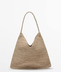  Cумка- шопер из рафии Massimo Dutti