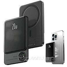 Повербанк бездротовий 20W, 10000 mAh, MagSafe, Чорний / Магнітний павербанк / УМБ / Портативний повер банк: продаж, ціна у Києві. Повербанки від "HUGO" - 2118925669