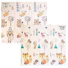 Преміум ігровий килимок 180*200см K03: ăизайн «Лисички/тигри» для комфортного повзання