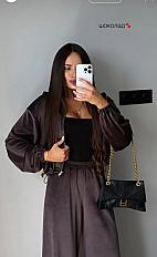 Велюровий костюм шоколадного кольору