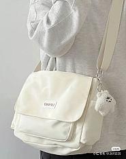 белая/молочная мягкая сумка в стиле crossbody bag