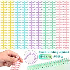 5-10PCS 30 Rings Comb Binding Spines Plastic Spiral Binding Coils for Business Document File Notebook File Making - AliExpress 21