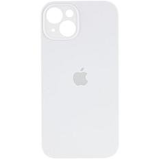 Силіконовый чохол з закритою камерою для iPhone 13 White: