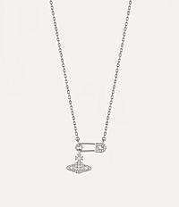 Lucrece Pendant Necklace in PLATINUM-WHITE-CZ | Vivienne Westwood®