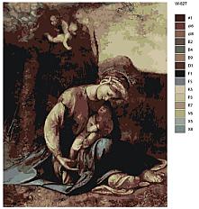 Картина по номерам "Репродукция картины Цыганская мадонна. Художник Антонио Корреджо"