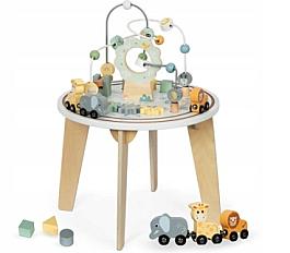 Drewniany Okragly Stolik Edukacyjny Z Magnetyczna Kolejka I Wyrzutnia 17770951749