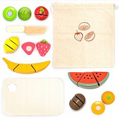 Drewniany zestaw do krojenia owoców