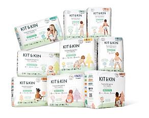 Scutece Hipoalergenice Eco Kit&Kin, Marimea 1 - 152 buc , protectie pana la 12 ore - (2-5 kg) ⭐