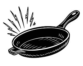 Гарна якісна сковорідка середнього розміру