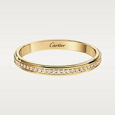 Cartier d'Amour wedding ring, 2.3 mm width, paved