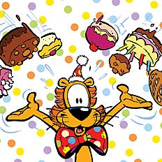 Loeki de Leeuw taart regen - Verjaardagskaarten | Kaartje2go