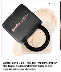 huda beauty setting powder - pound cake