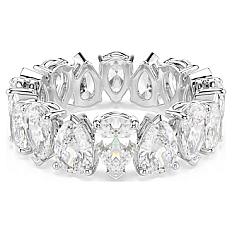 Inel Matrix Vittore, Tăietură în formă de pară, Alb, Finisaj argintiu