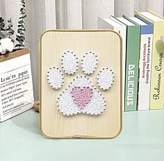 String Art "Lăbuță cu inimă" - crafti.md